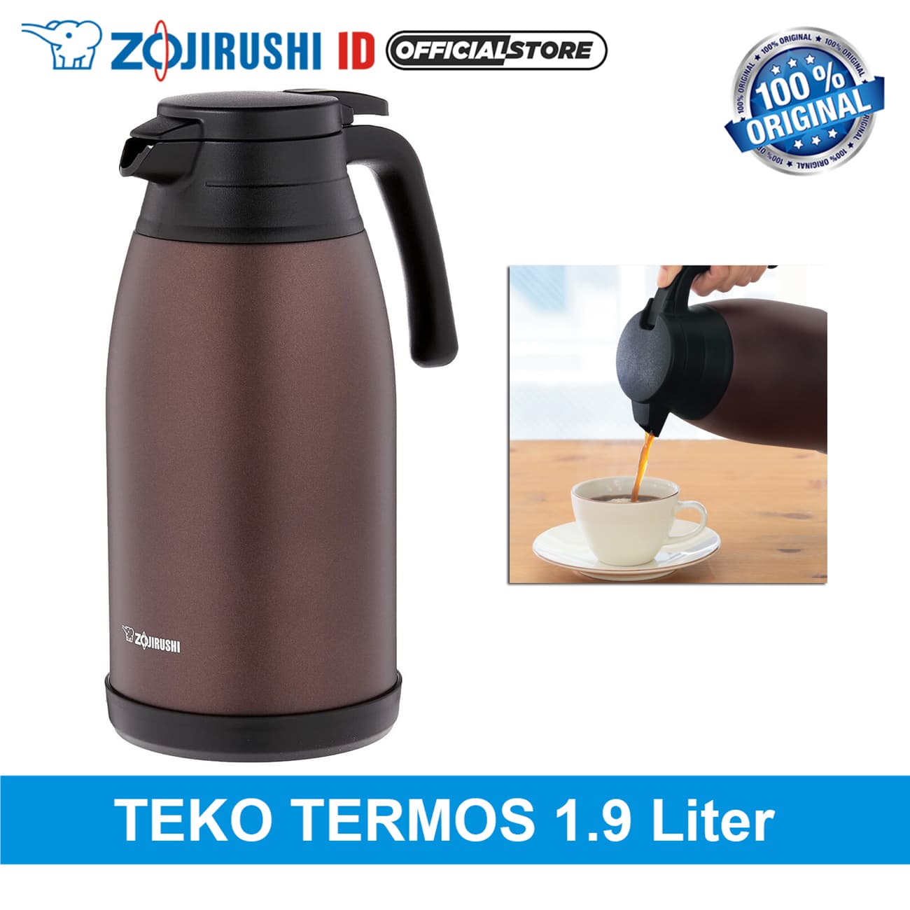 product-zojirushi-sh-ra19-vacuum-handy-pot-teko-stainless-steel---19-liter-sh-ra19-ta-image