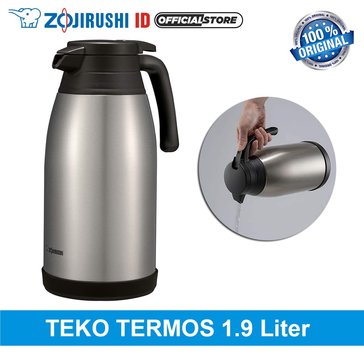 product-zojirushi-sh-ra19-vacuum-handy-pot-teko-stainless-steel---19-liter-sh-ra19-xa-image